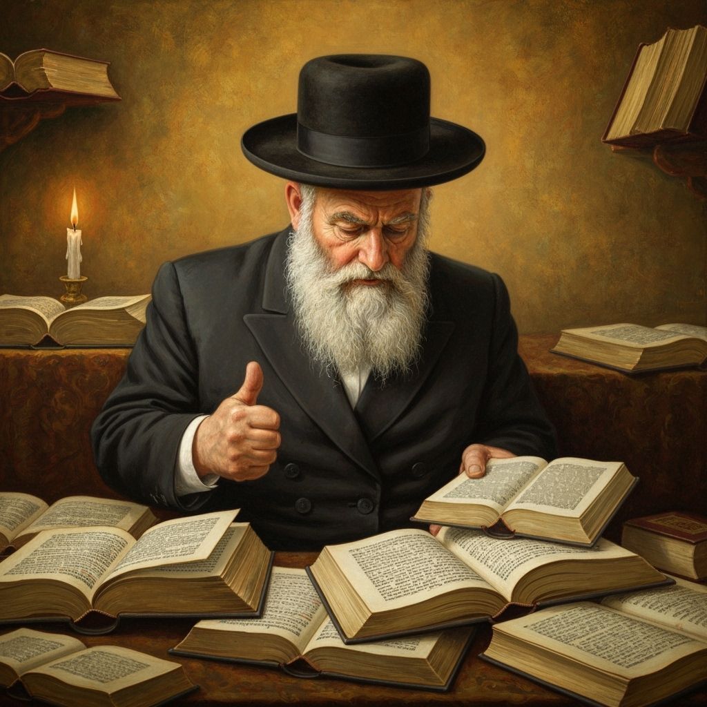 Orthodox Man Studies Jewish Texts