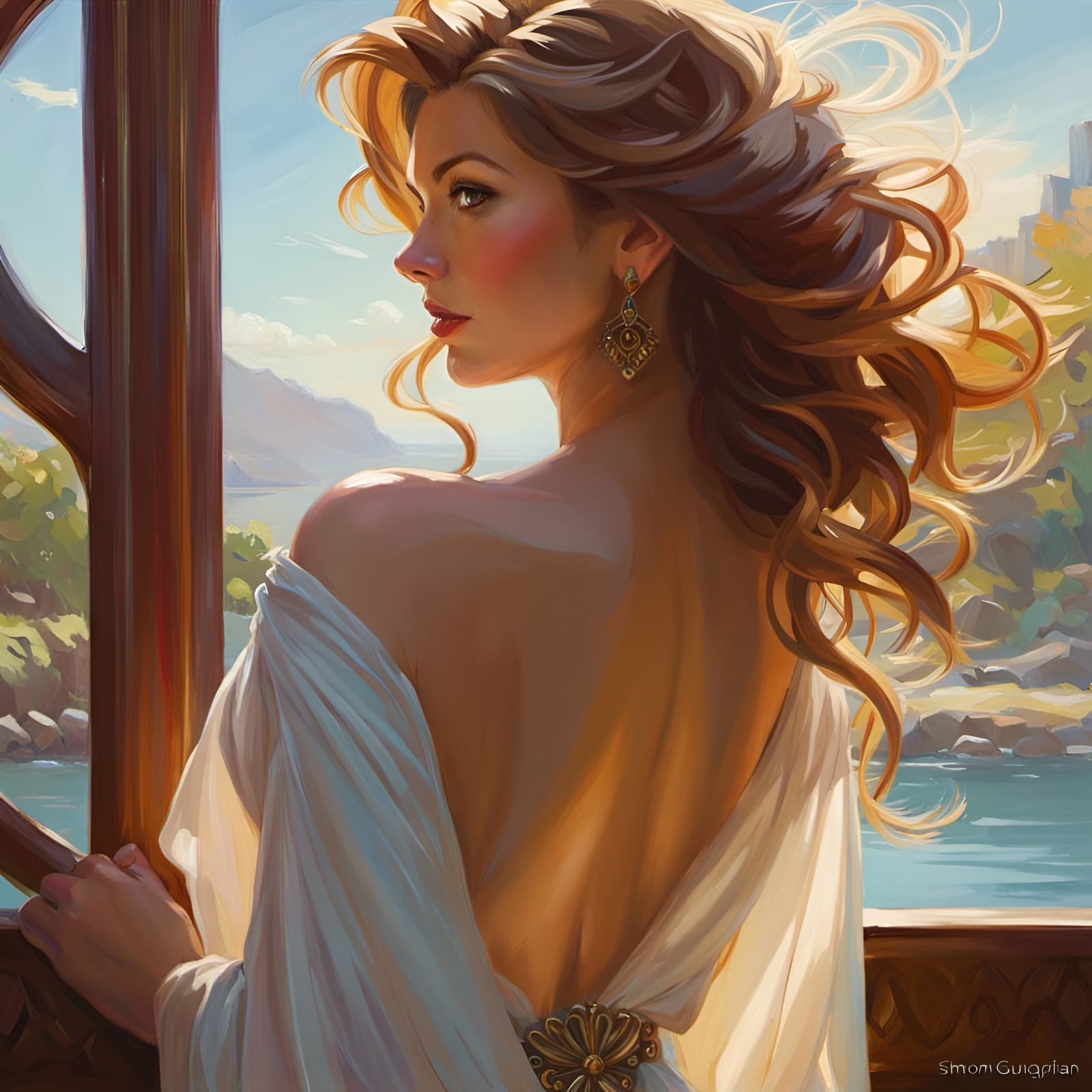 Gorgeous Woman Portrait in Fantasy Art Style