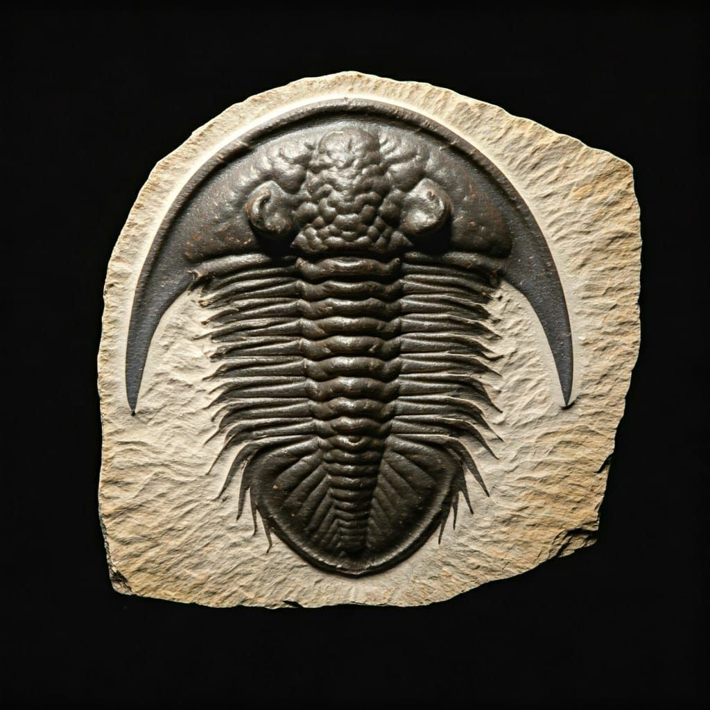 Ancient Trilobite Fossil in Earthly Matrix