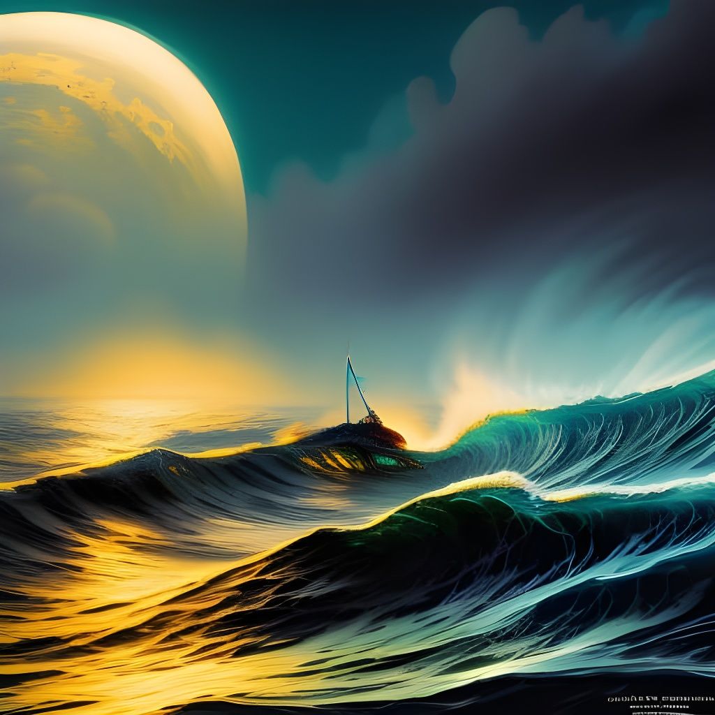 Incandescent Waves in Fantasy Cartoon Style