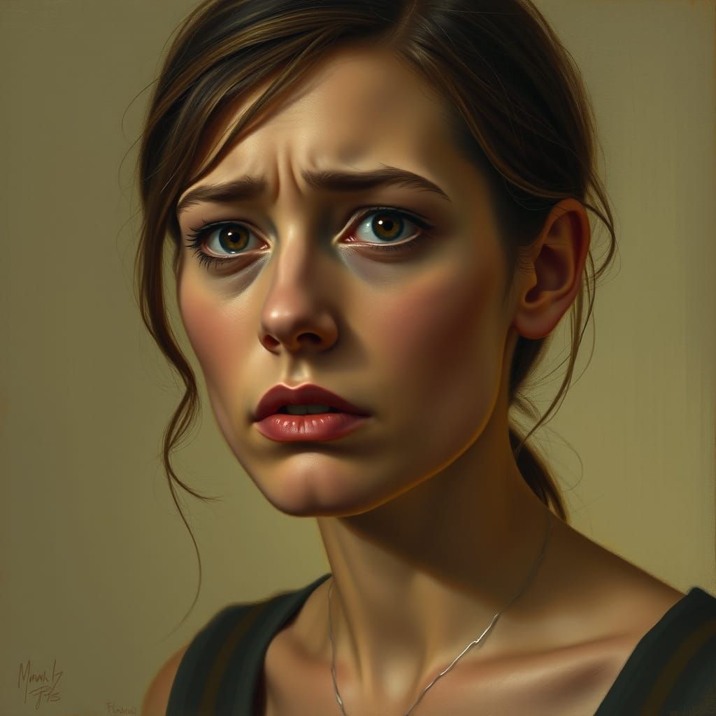 A Woman's Contemplative Moment