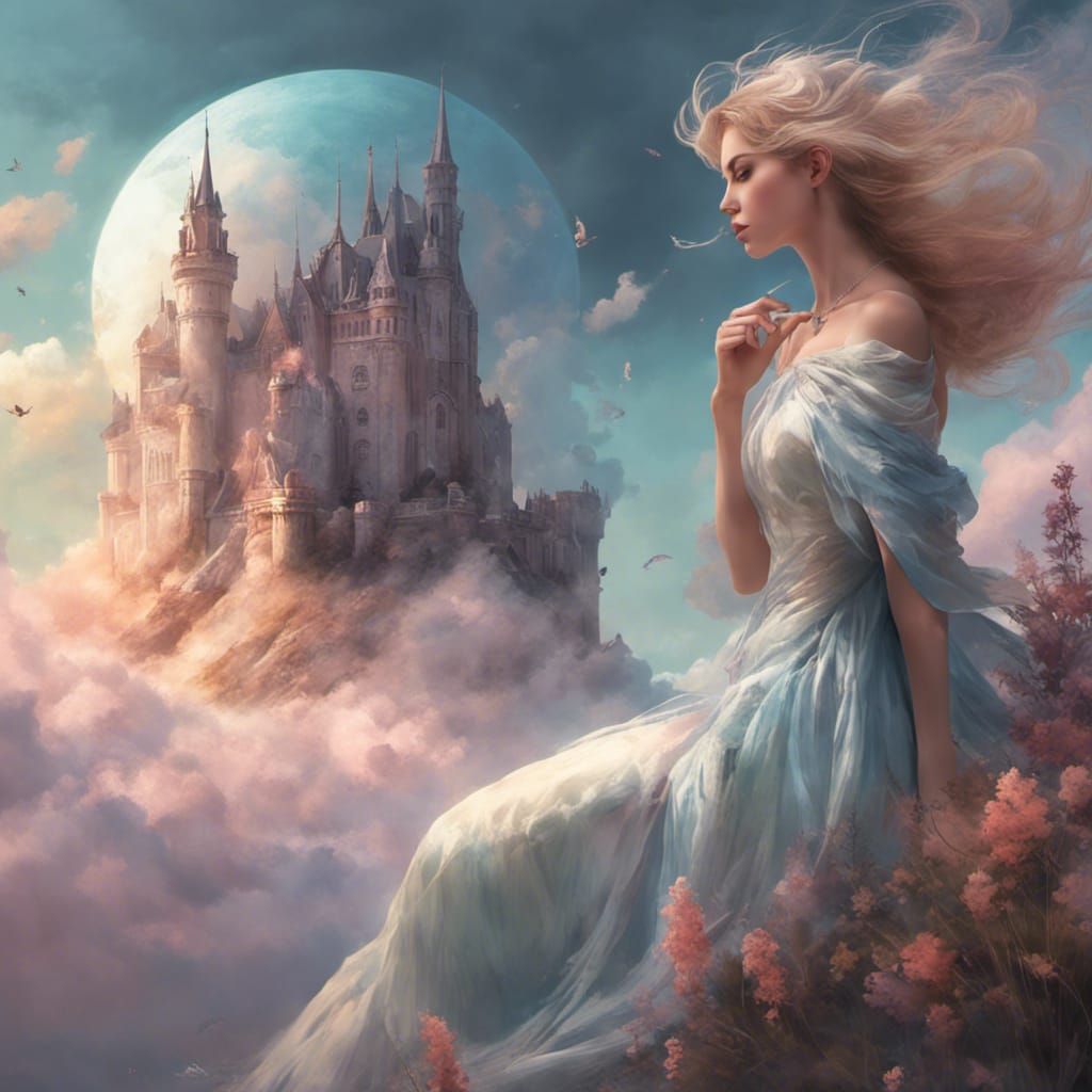 Rows and flows of angel hair, And ice cream castles in the a...