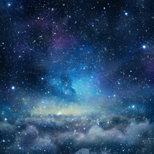 Dramatic Starry Sky Digital Matte Painting