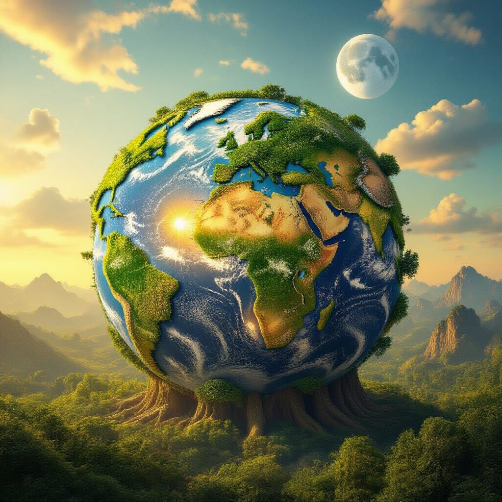 Fantastic Planet Earth Tree Landscape