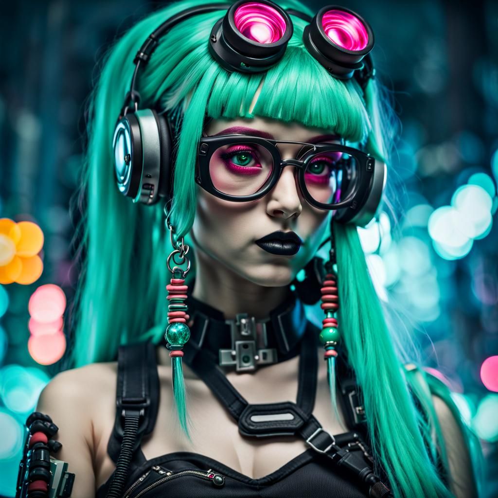 Nerdy Cyberpunk Girl