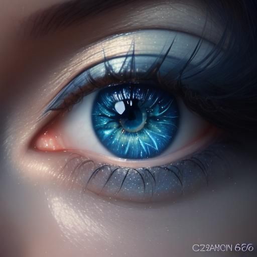 Detailed Close-Up of a Brilliant Blue Eye