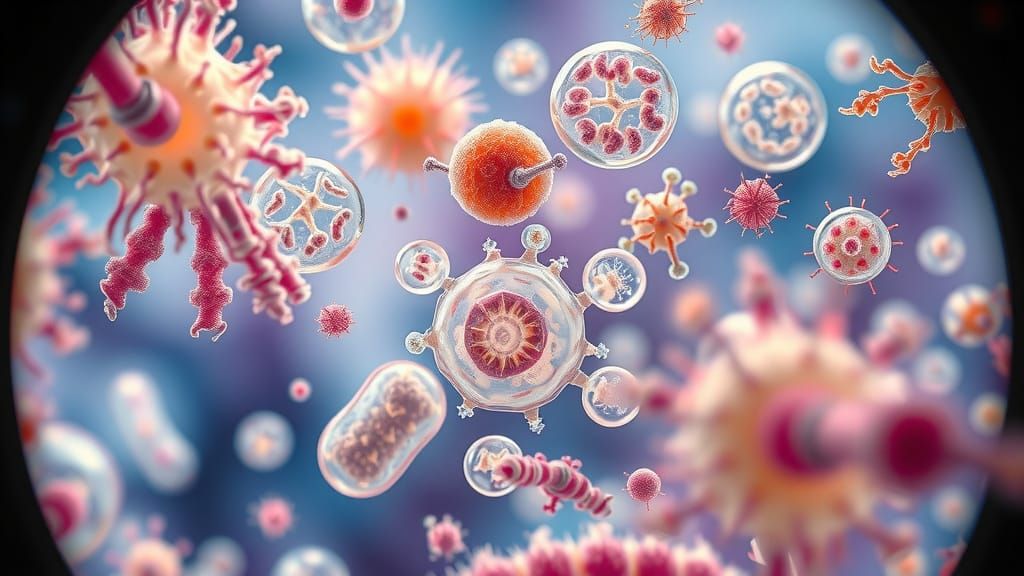 Microscopic Wonders of Bacteria in Vibrant Hues