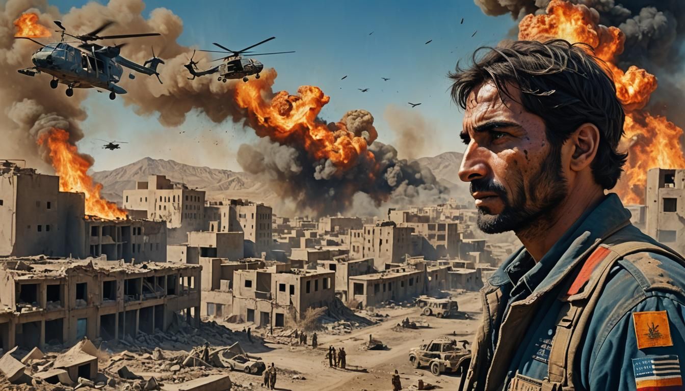 Afghan War Split Screen: Hope and Destruction