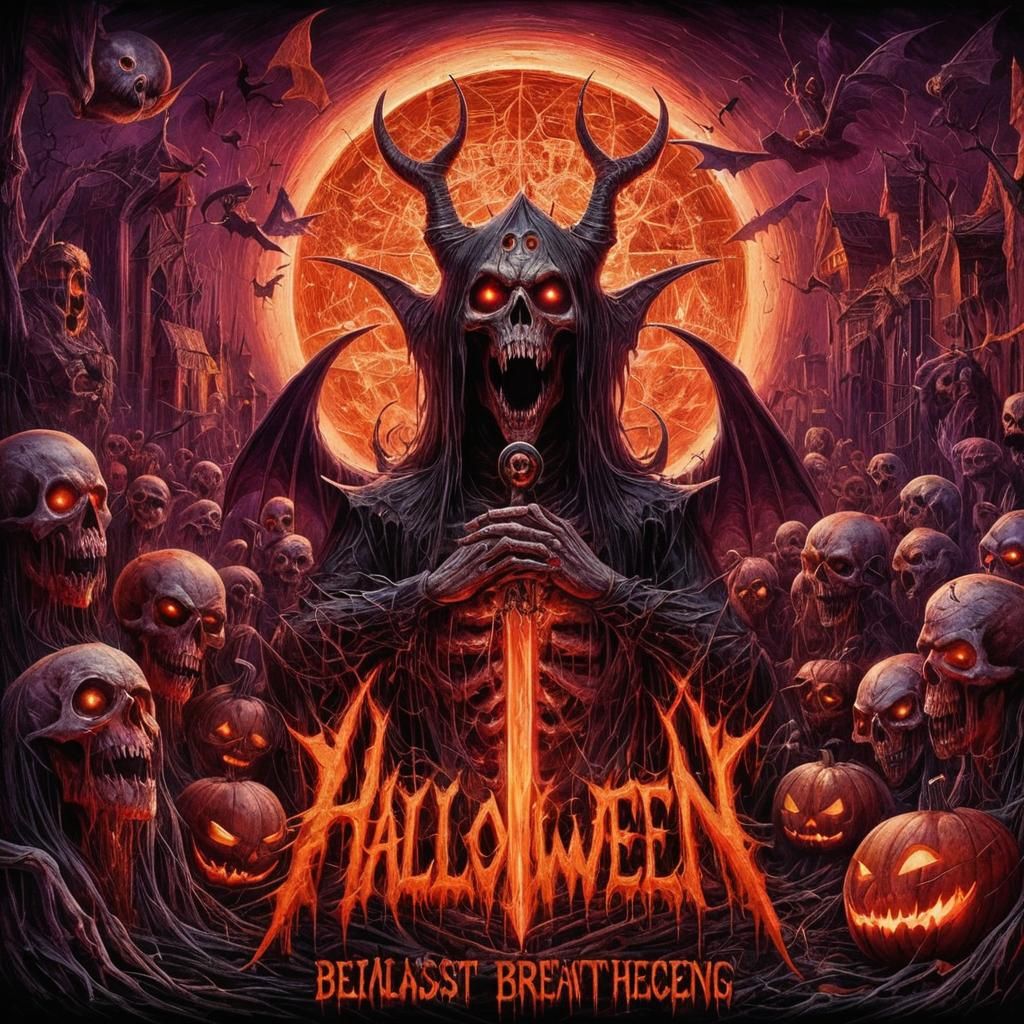 Halloween Horror Metal Album Cover Art