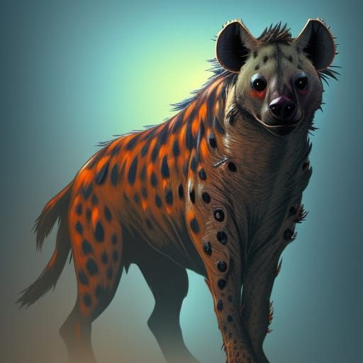Pixel Art Majestic Hyena in 8K Resolution