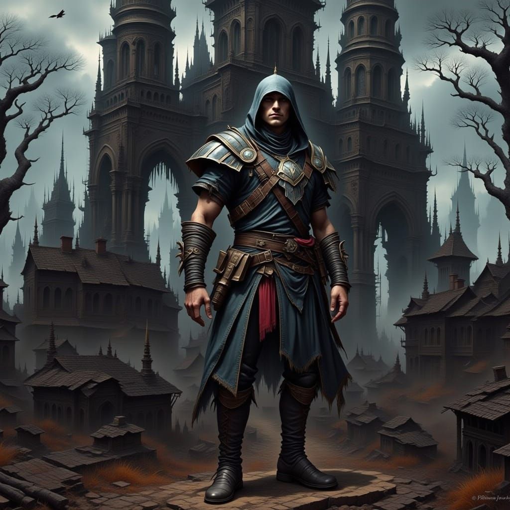 Dystopian Ghost Town: Fragile Digital Art