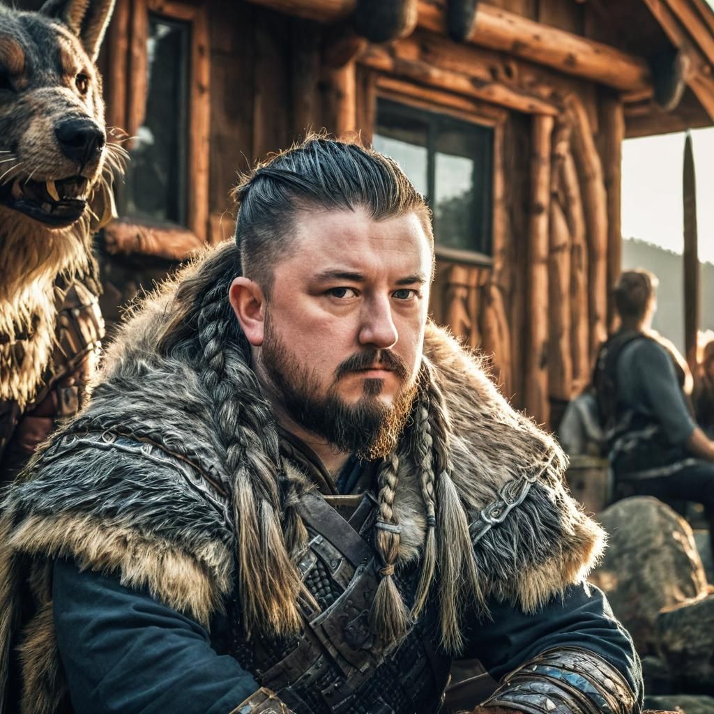 Viking Warrior in Norse Fantasy Art Style