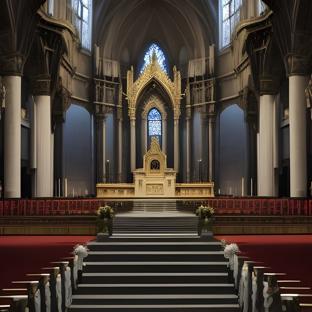 Diplomats Gather Around a Sacred Altar in a Realm of Ancient...