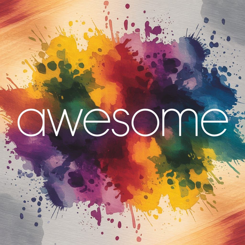 Vibrant Watercolor Illustration with Bold Typography