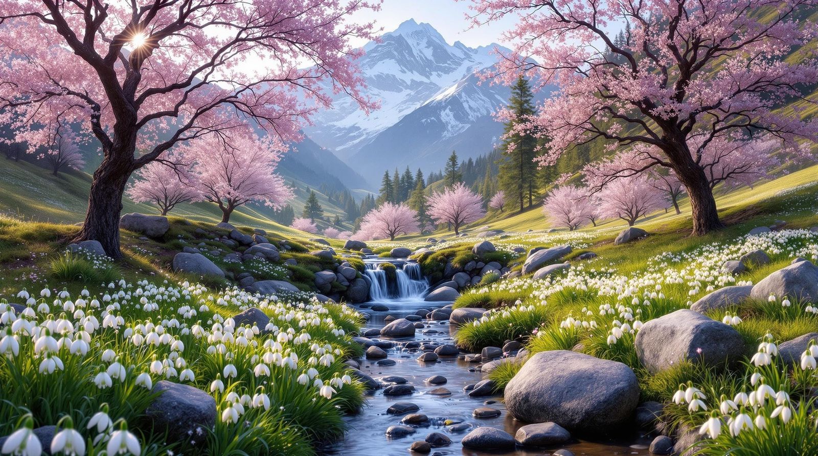 Spring Meadow: Breathtaking Hyperrealistic Nature Photograph...