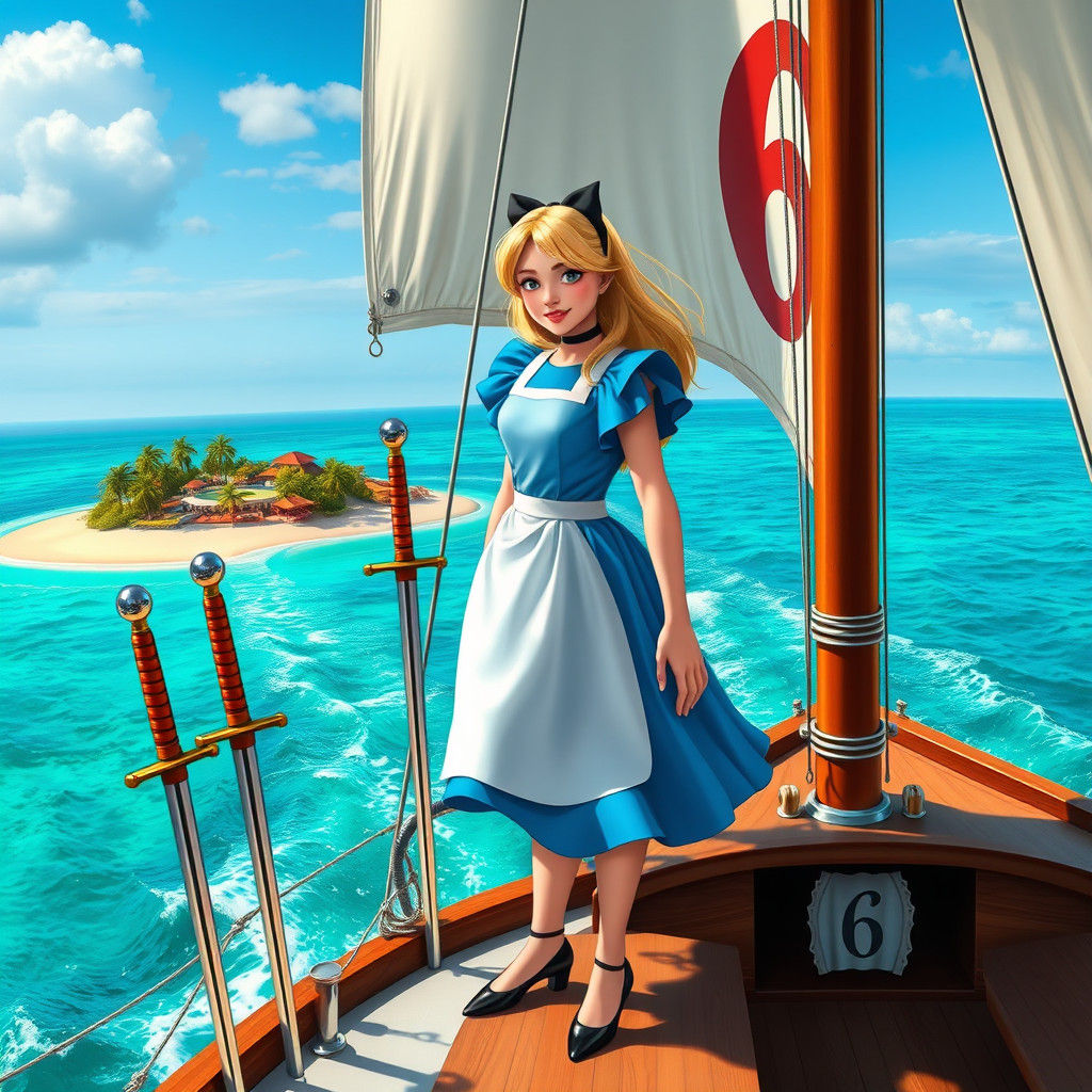 Alice in Wonderland Sails to Adventure
