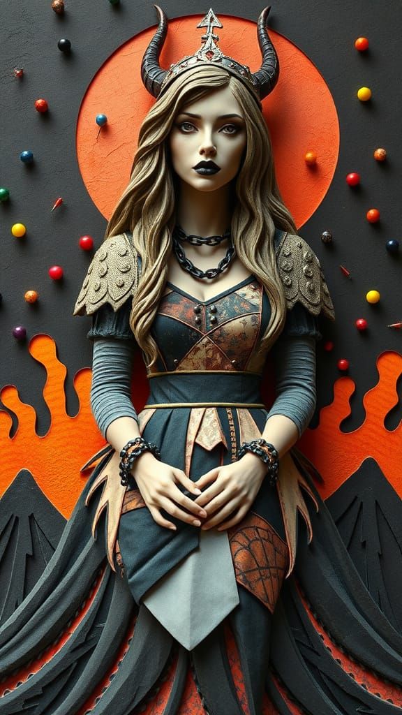 Amazing barbarian Gothic woman  , .