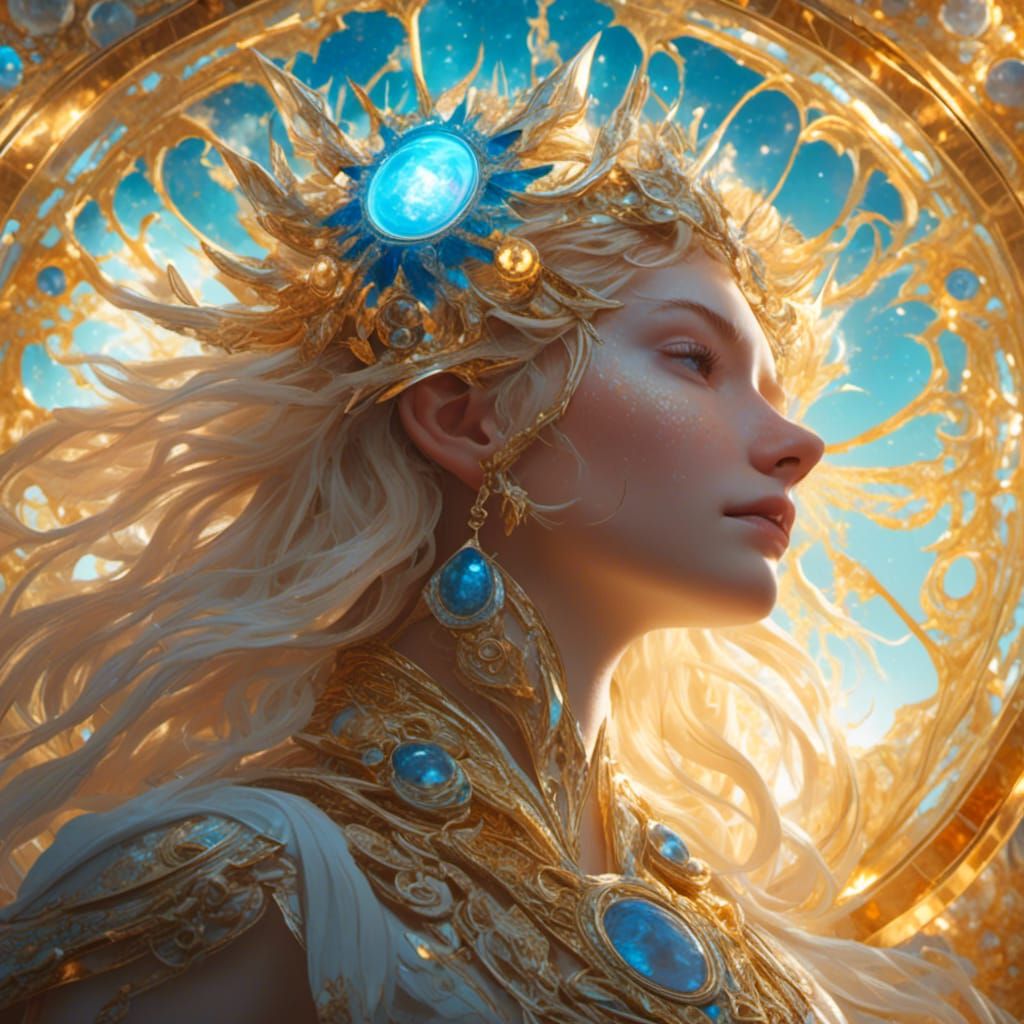 Apollo, God of Sun: Hyperrealistic Portrait