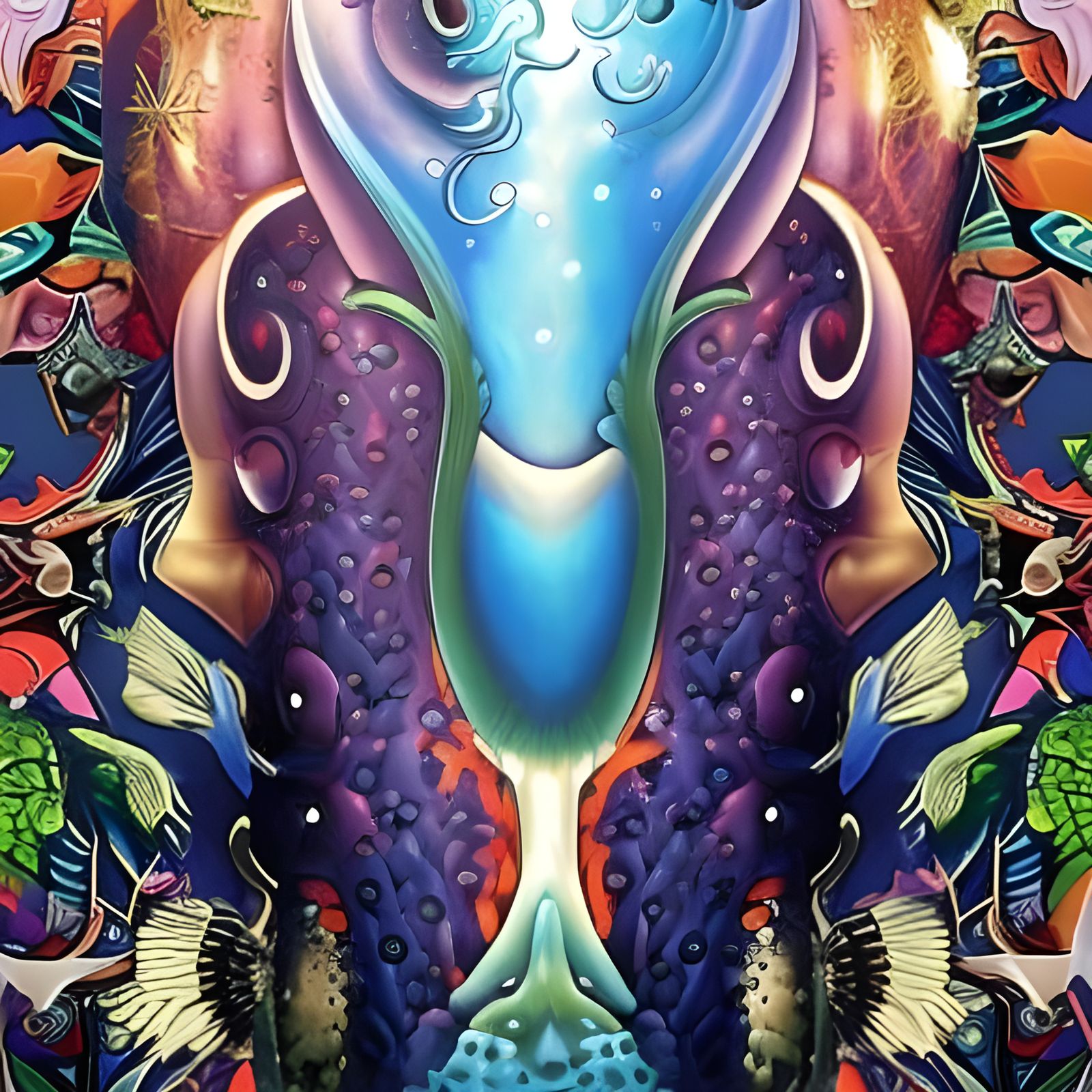 Amphibious Horror: Bioluminescent Predator of Air and Sea