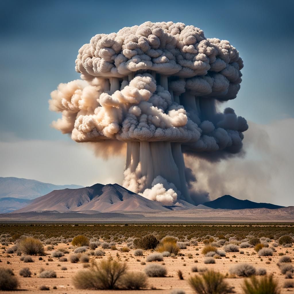 Mushroom Cloud Over Nevada Test Site