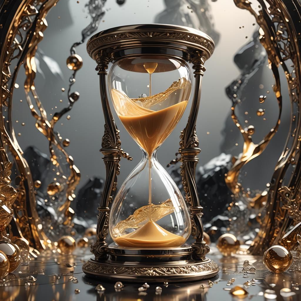 Ornate Hourglass in Timewave Glasspunk Style