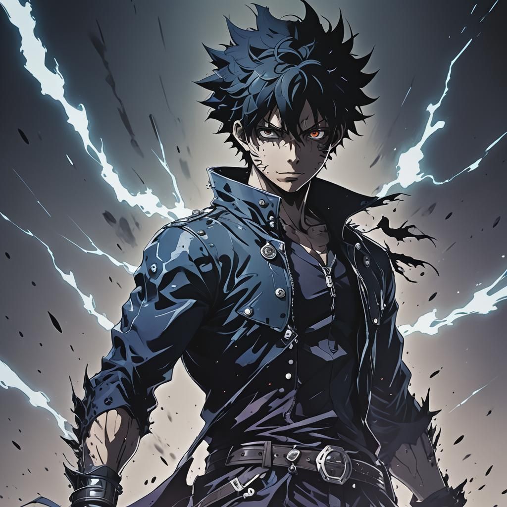 Dabi in Cel-Shaded Anime Style