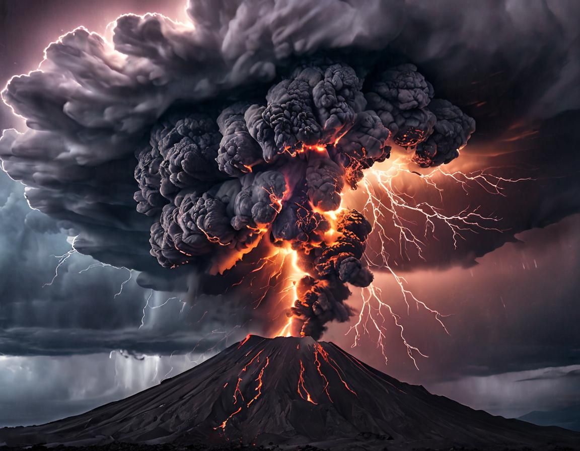 Volcanic Lightning Spectacle: A Stunning Display