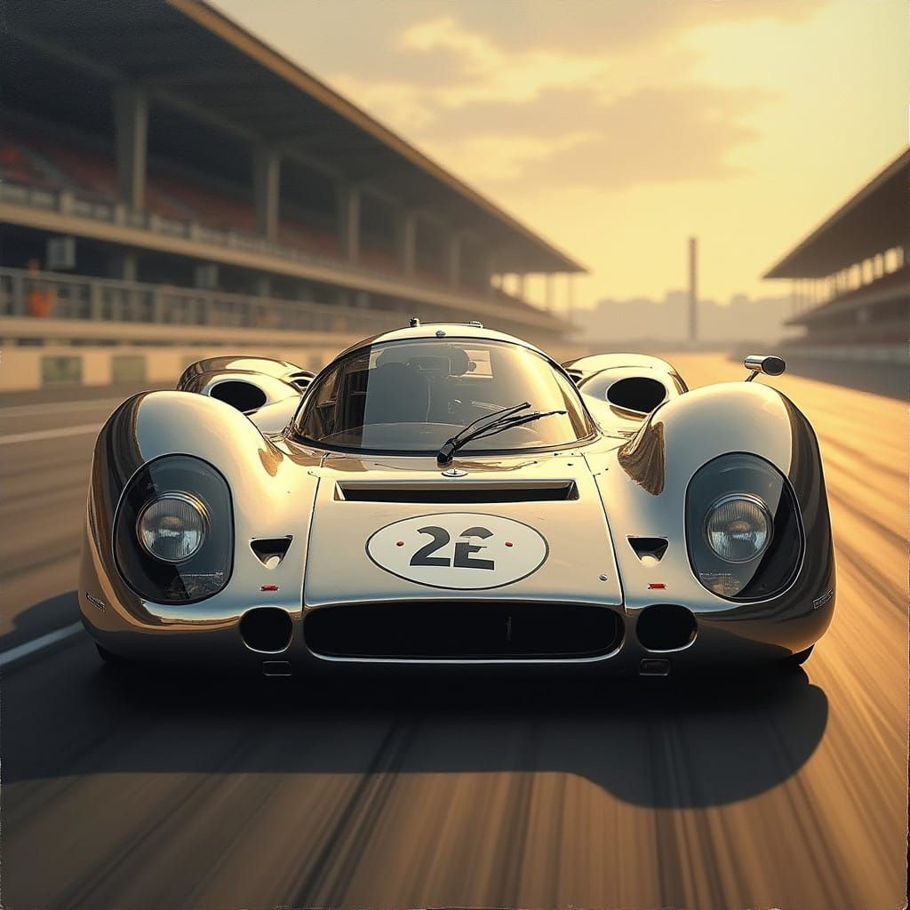 Sleek Lola T70 Racing Car in Hyperrealistic Detail
