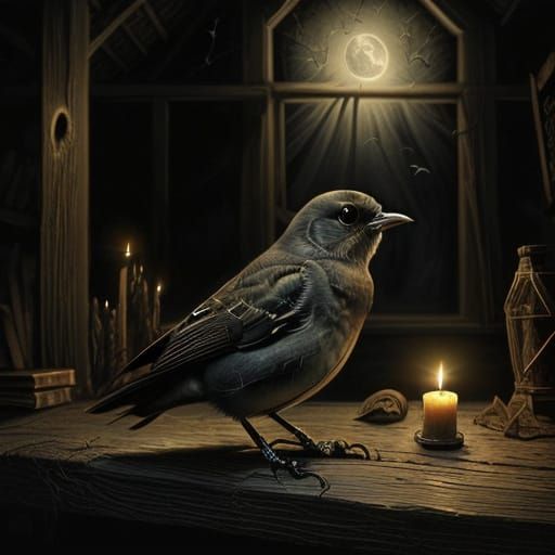 The North wind shall blow and we shall have snow, and what will poor robin do then, poor thing? He'll hide in a barn, an...