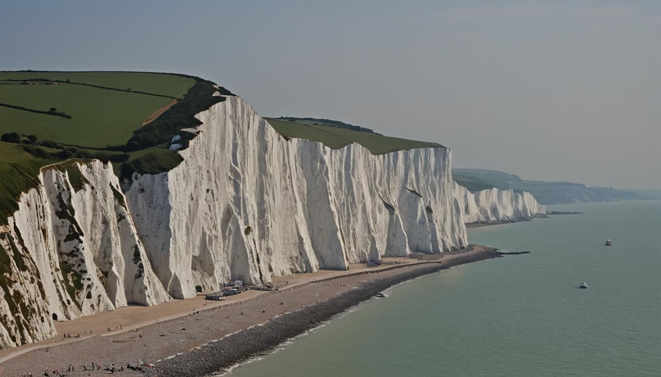 Scenic White Cliffs of Dover Seascape