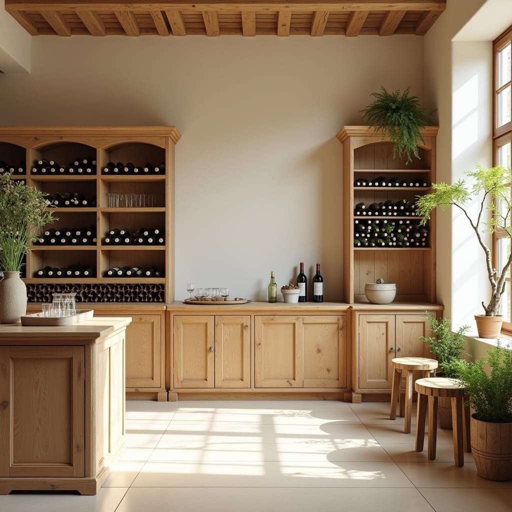 Cozy Wine Shop Tasting Room with Natural Ambiance