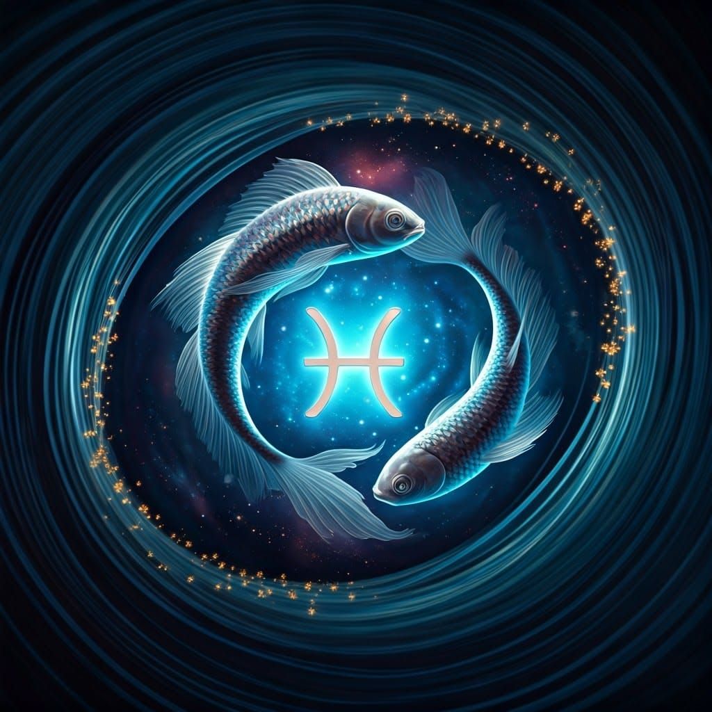 Ethereal Pisces Dreamscapes in Cosmic Blues