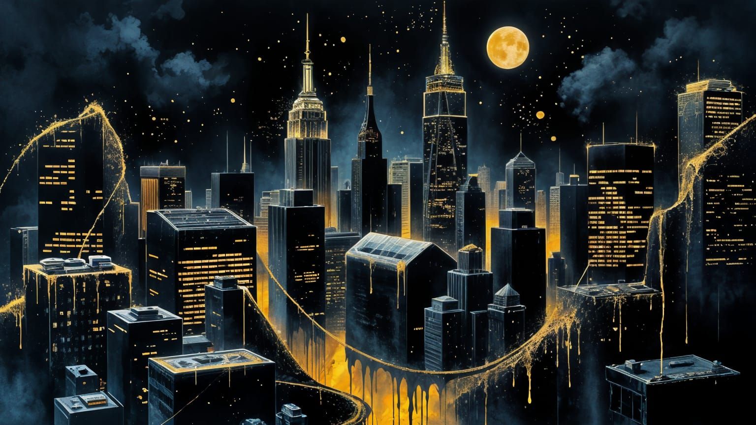 A hot summer night, the light is melting