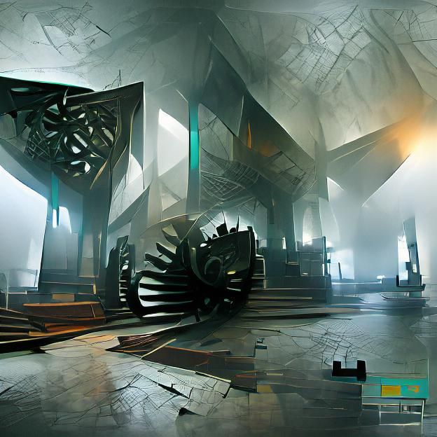 Heart of the Mechanical Beast. CryEngine concept art geometric parallax