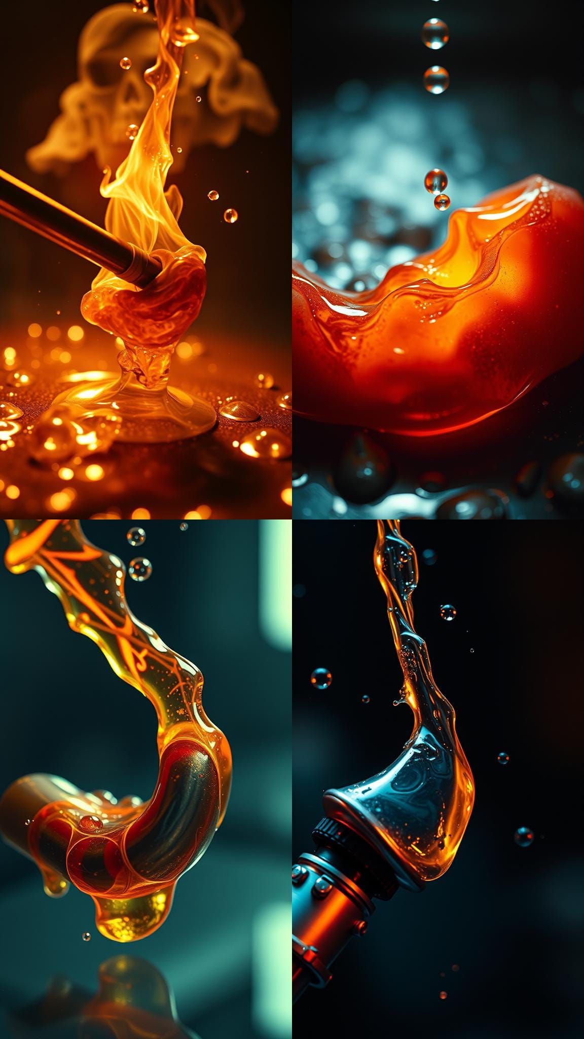 Dramatic Stomach Acid Dissolving Metal: Cinematic Still