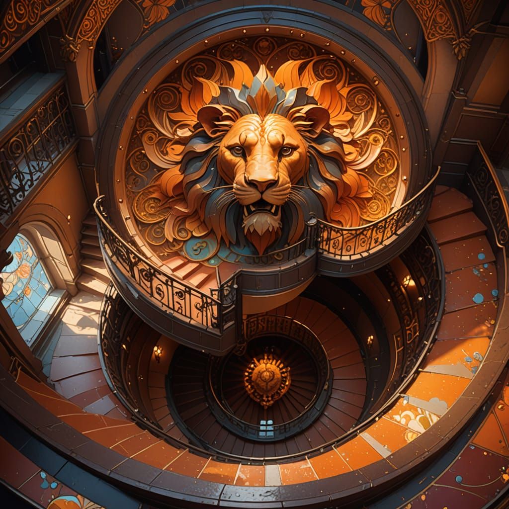 Desert Landing with Lion Balustrades in Unreal Engine 5