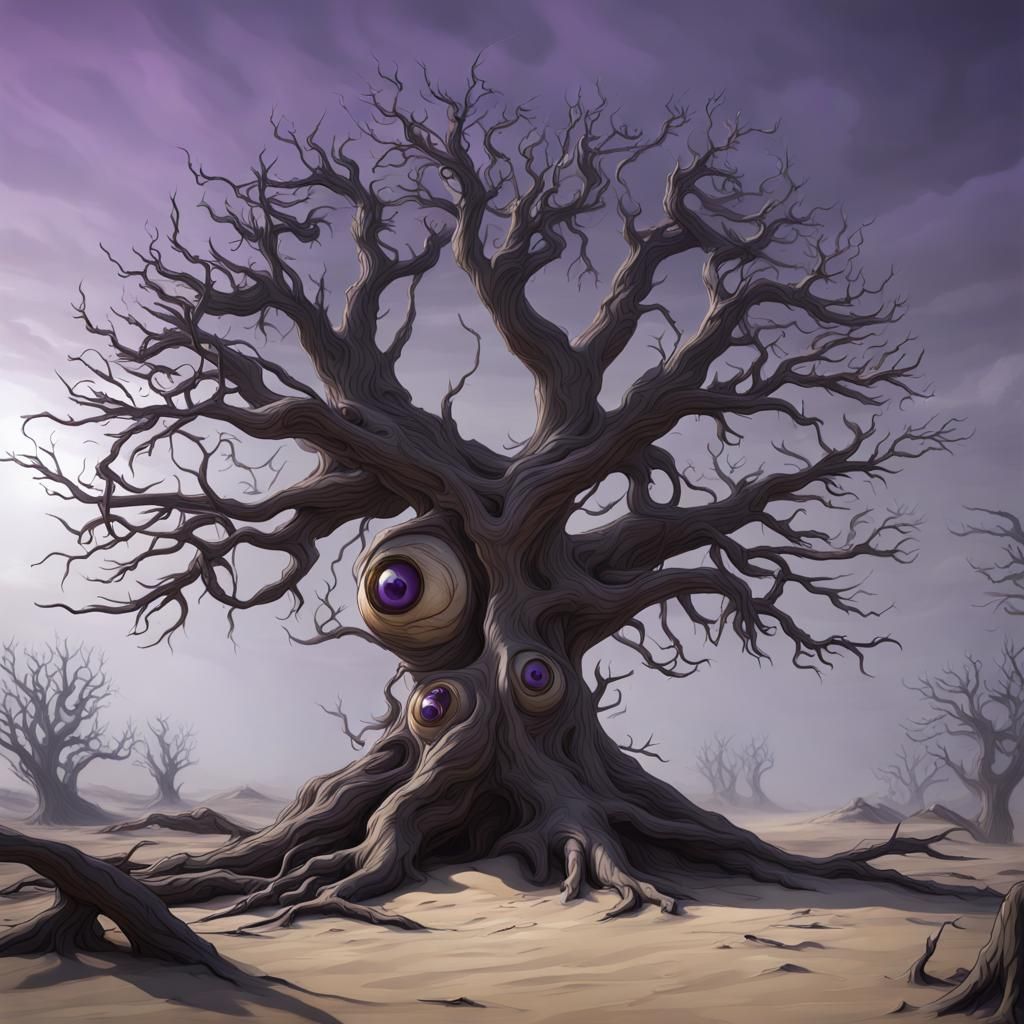 Dark Fantasy Eyeball Tree in Unreal Engine