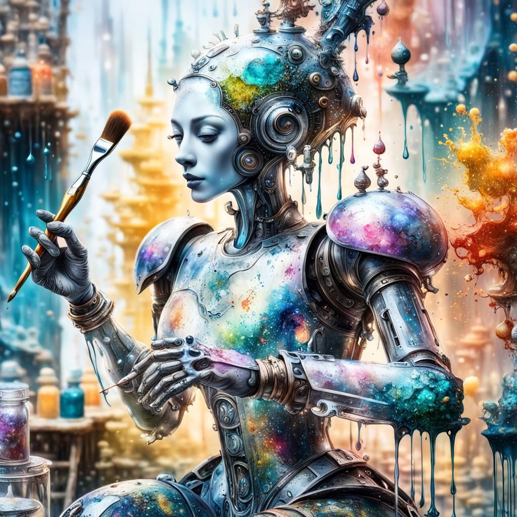 Robot is trying to paint ( Ups)