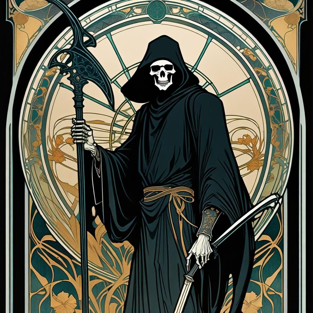Grim Reaper in Art Nouveau Style