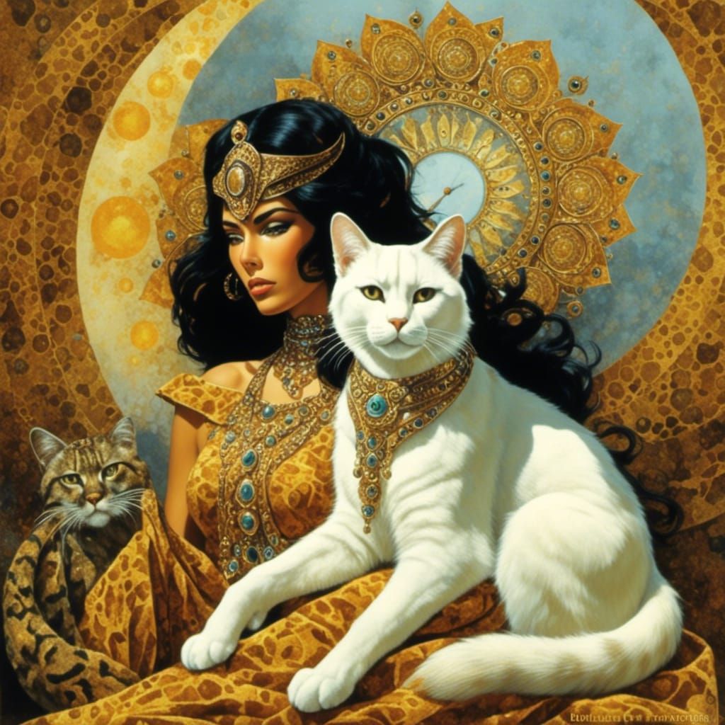 Surreal Image Featuring Feline Folk