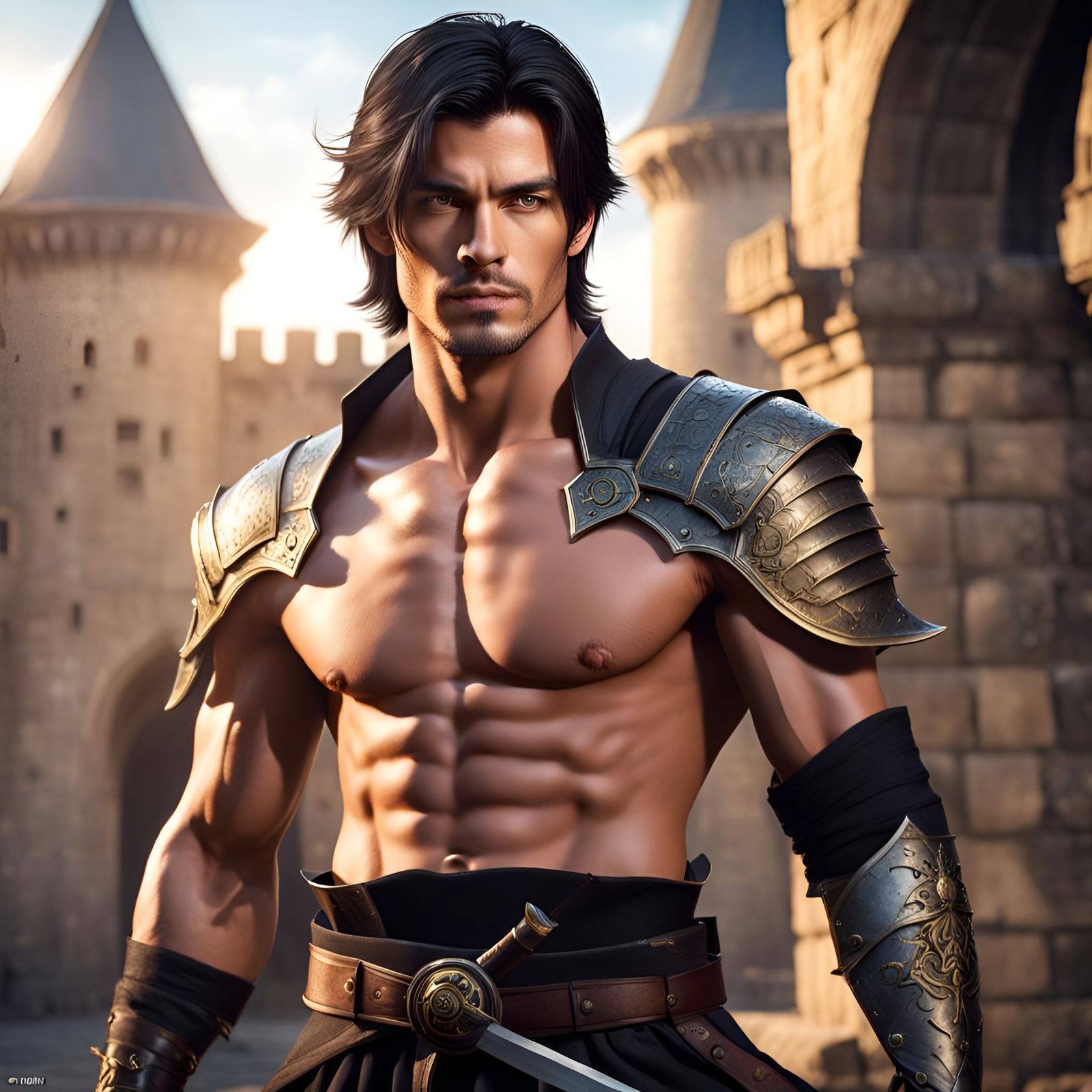 Fantasy Swordsman Portrait in 8k Resolution