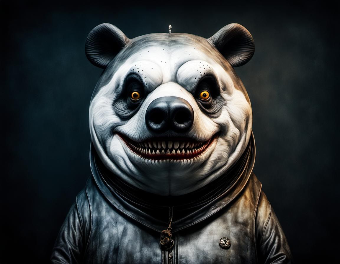 Demonic Cyborg Bear-Shark in Volcanic Hyperspace