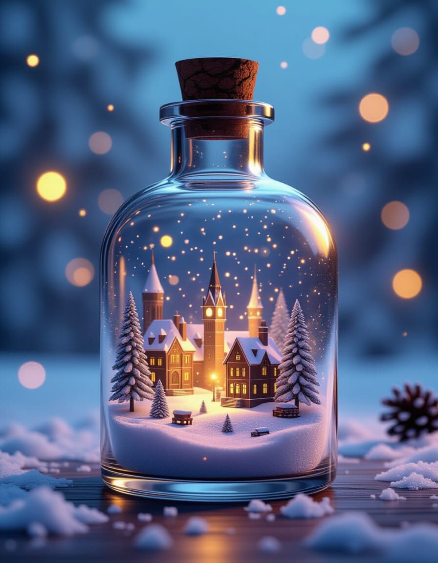 A miniature of a wonderful city light landscape captured wit...