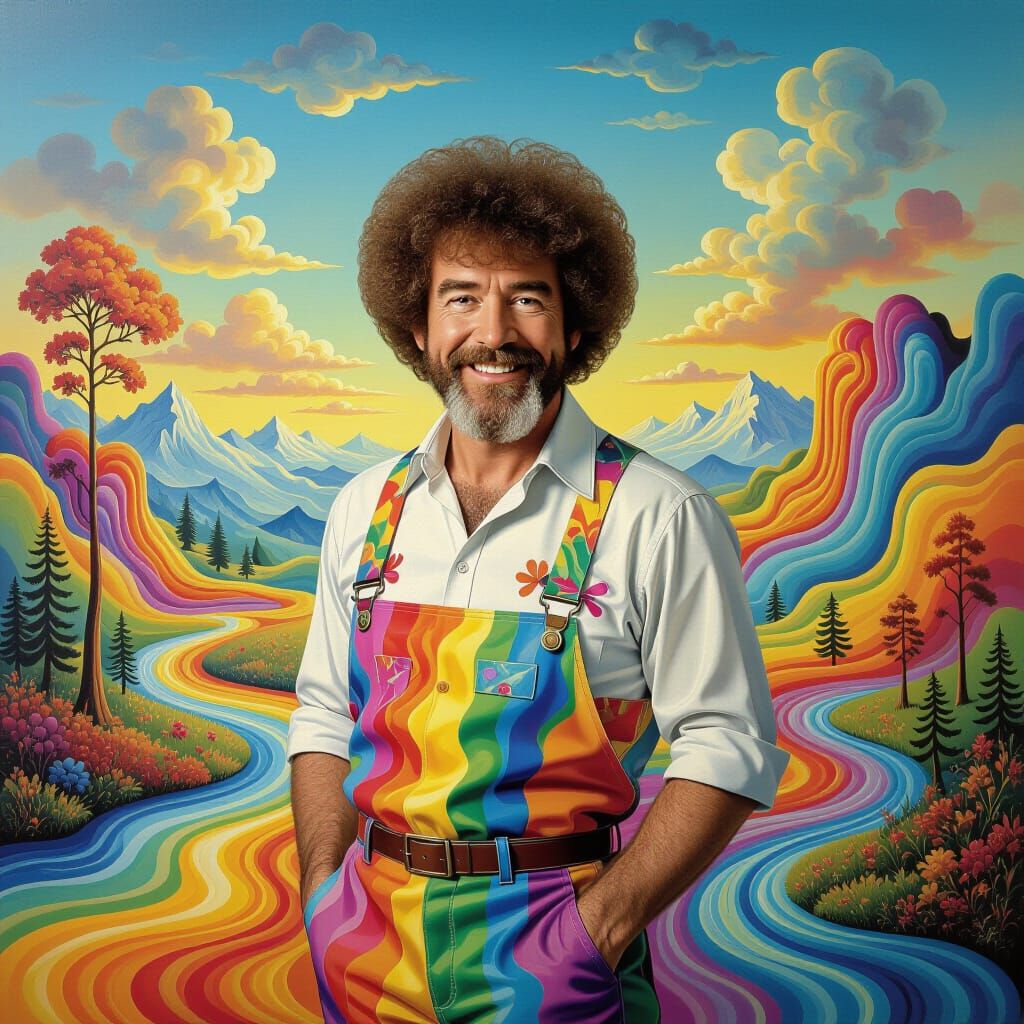 Surrealist Landscape with Figure in Dreamlike Style