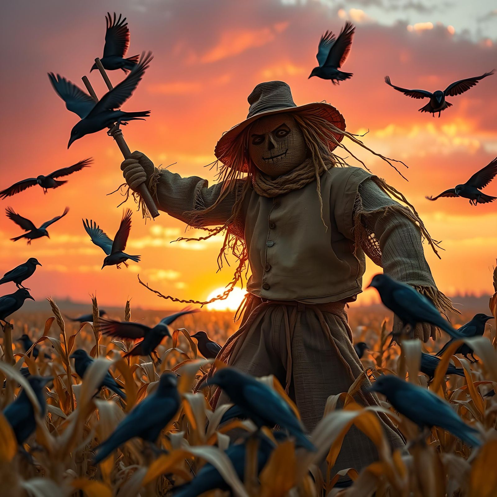 Scarecrow's Stand: A Detailed Matte Painting