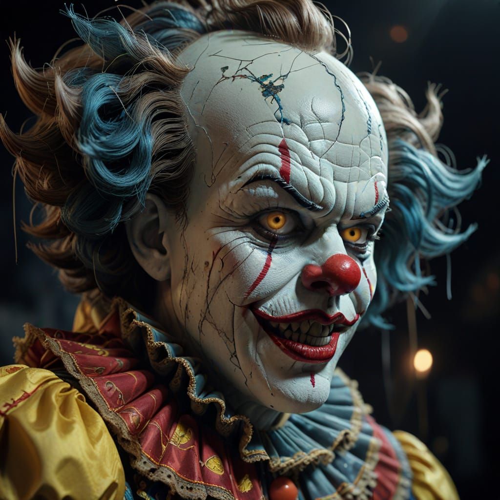 Pennywise and Demon Carnival: Fabric Art Dadaism