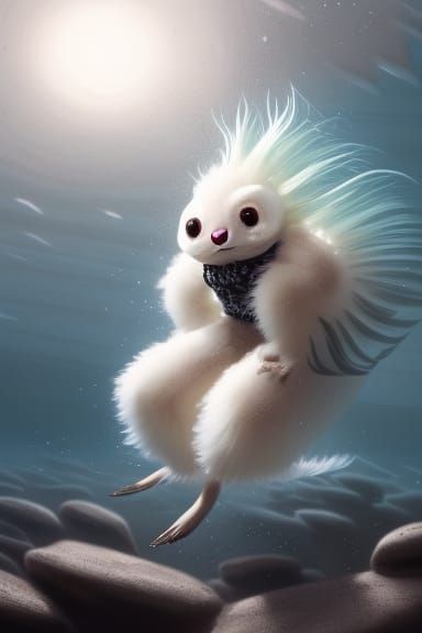 Anthropomorphic Sea Bunny Fantasy Concept Art