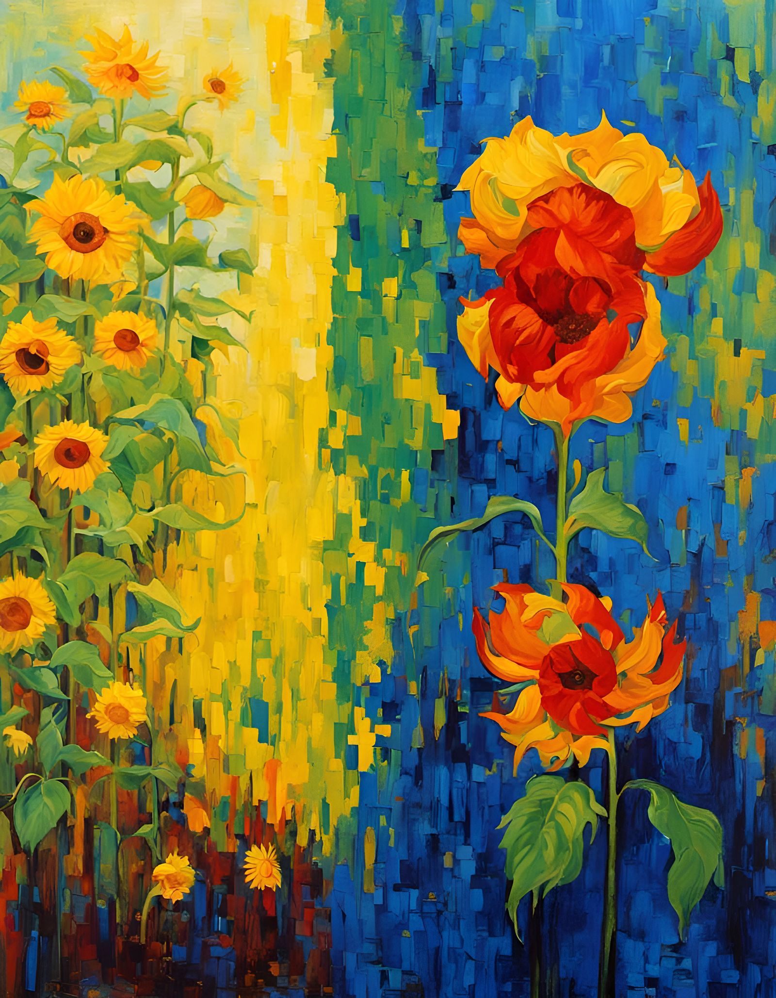 Faces Hidden in Nature: Surreal Impressionist Painting