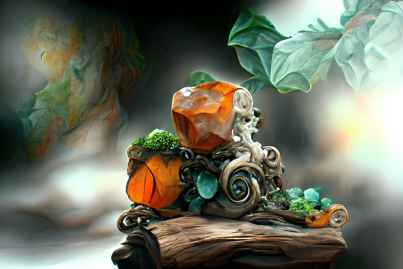 Gemstone Landscape in Claymation Style