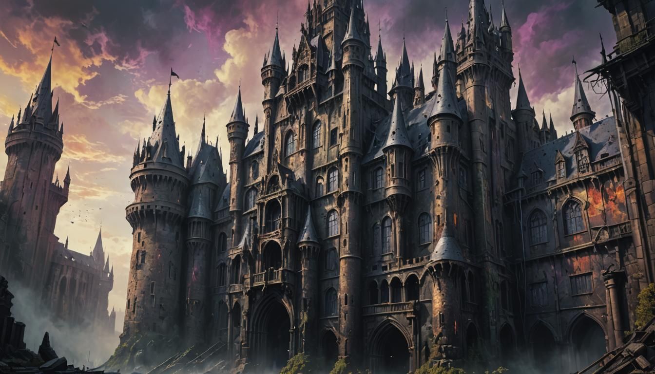 Ominous Gothic Castle Concept Art